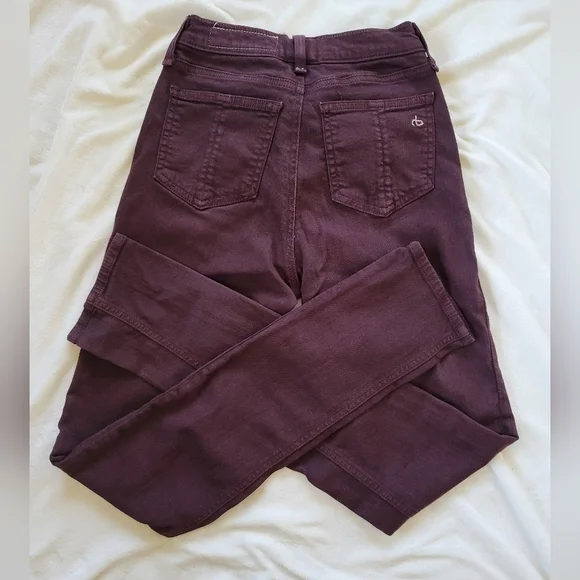 Rag & Bone eggplant purple denim pant 27 - Picture 8 of 8